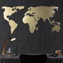 Wallity World Map Silhouette - Gold
